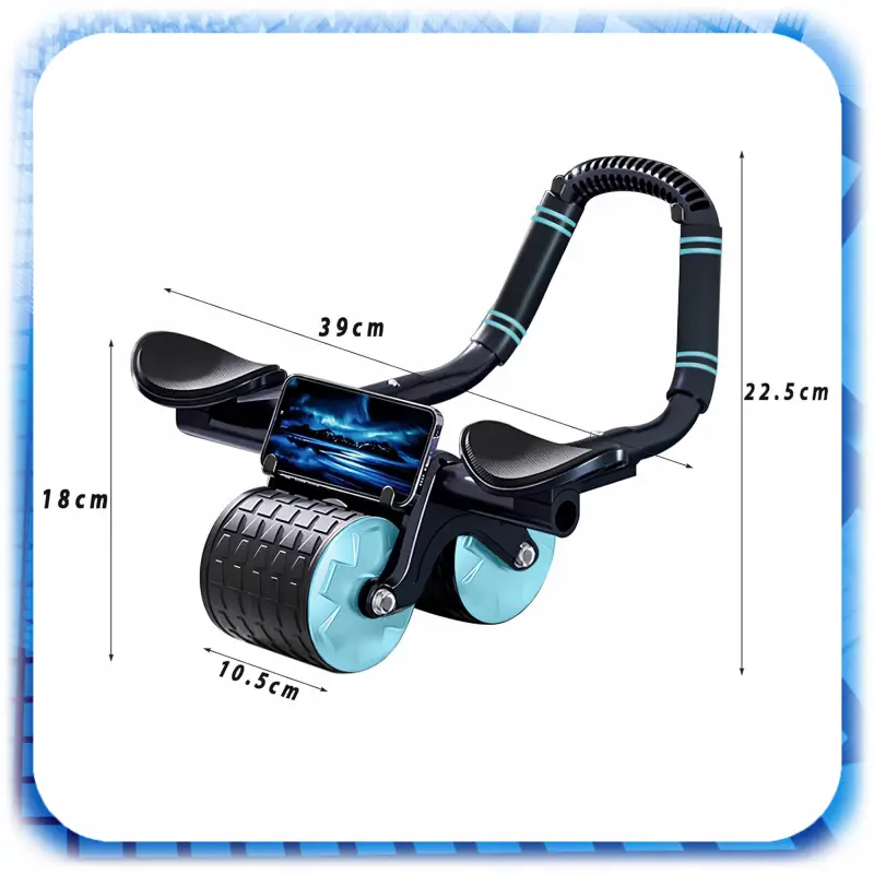 ROLLER TRENAŻER MIĘŚNI BRZUCHA Z PODPÓRKĄ KÓŁKO FITNESS PILATES TIMER +MATA