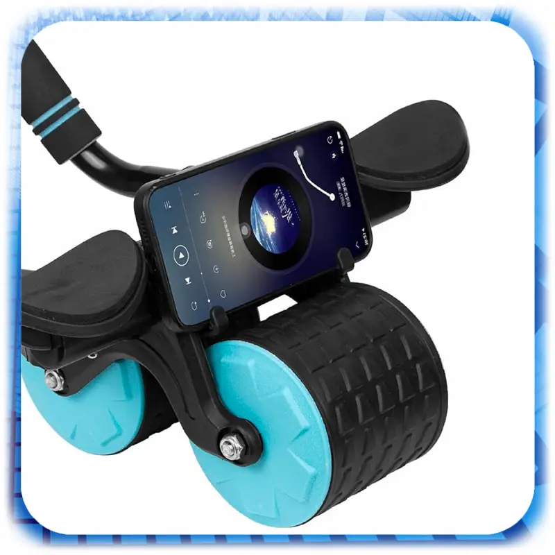 ROLLER TRENAŻER MIĘŚNI BRZUCHA Z PODPÓRKĄ KÓŁKO FITNESS PILATES TIMER +MATA