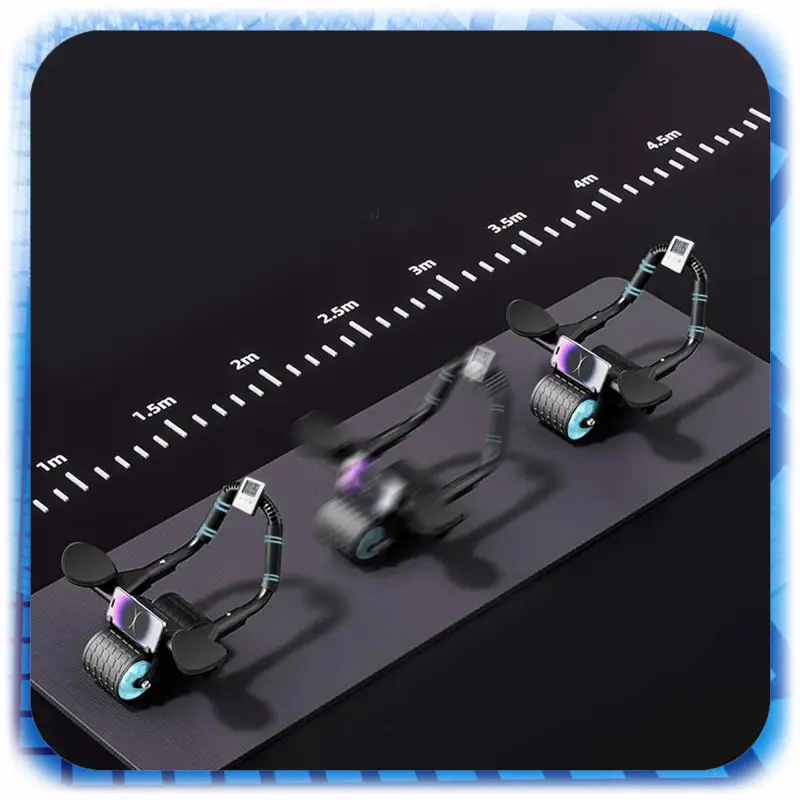 ROLLER TRENAŻER MIĘŚNI BRZUCHA Z PODPÓRKĄ KÓŁKO FITNESS PILATES TIMER +MATA