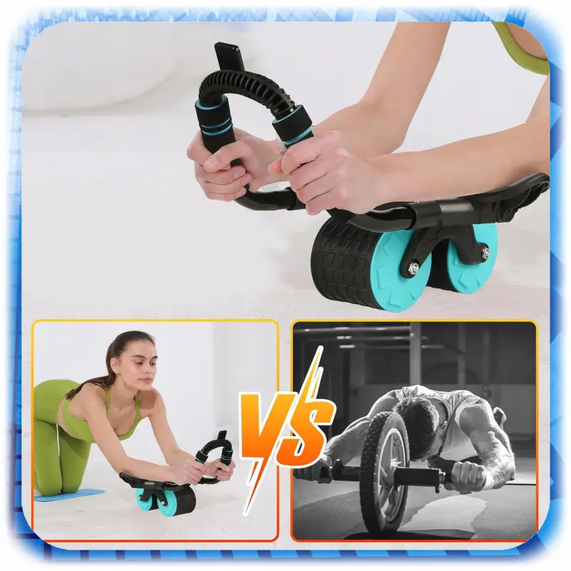 ROLLER TRENAŻER MIĘŚNI BRZUCHA Z PODPÓRKĄ KÓŁKO FITNESS PILATES TIMER +MATA