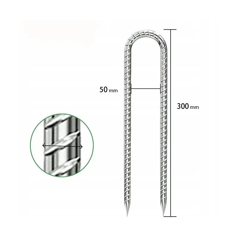 KOTWY MOCUJĄCE SZPILKI ŚLEDZIE DO NAMIOTU GRUNTOWE METALOWE 30 CM 6 SZT 6MM
