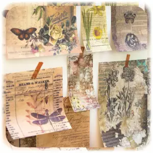 ZESTAW DO SCRAPBOOKINGU VINTAGE NAKLEJKI OBRAZKI + NOTES 96 STRON 294 EL XL