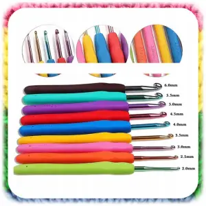 ZESTAW DO SZYDEŁKOWANIA WŁÓCZKA SZYDEŁKA 58 EL. ZNACZNIKI AKCESORIA Z ETUI