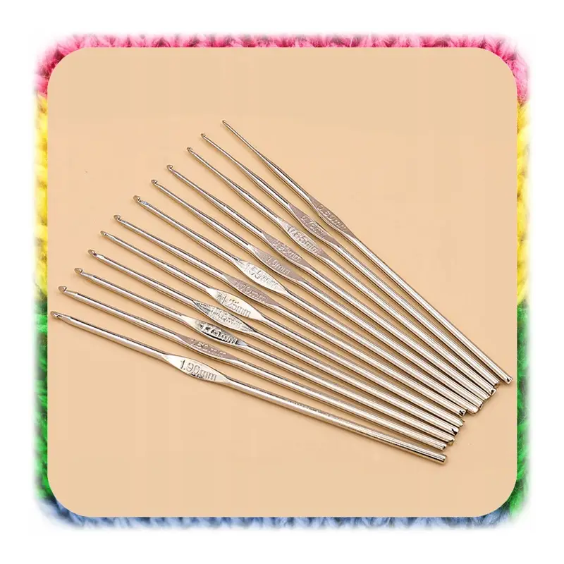 ZESTAW DO SZYDEŁKOWANIA WŁÓCZKA SZYDEŁKA 58 EL. ZNACZNIKI AKCESORIA Z ETUI