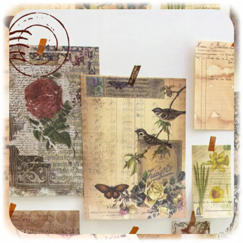 ZESTAW DO SCRAPBOOKINGU VINTAGE NAKLEJKI OBRAZKI + NOTES 96 STRON 294 EL XL