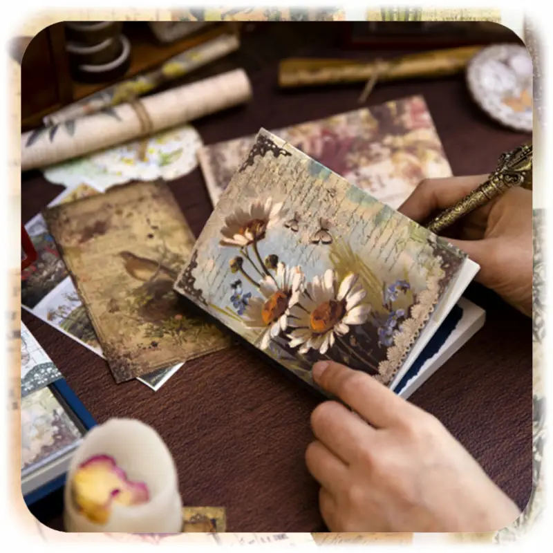 ZESTAW DO SCRAPBOOKINGU VINTAGE NAKLEJKI OBRAZKI + NOTES 96 STRON 294 EL XL