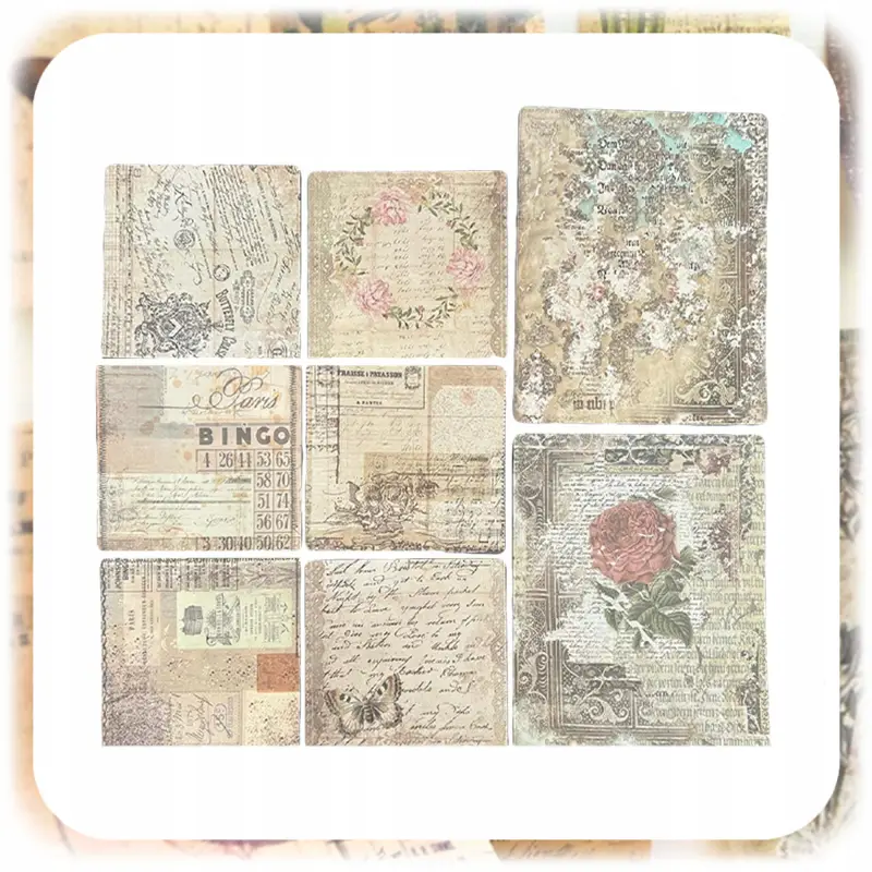 ZESTAW DO SCRAPBOOKINGU VINTAGE NAKLEJKI OBRAZKI + NOTES 96 STRON 294 EL XL