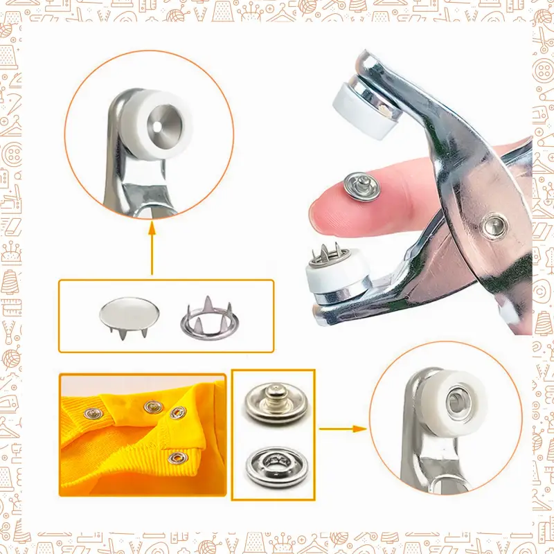 ZESTAW KALETNICZY 800 ELEMENTÓW NAPY NAPOWNICA ZATRZASKI OCZKA SZCZYPCE