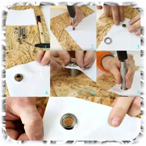 ZESTAW OCZEK DO PLANDEKI OCZKA NAPY 100SZT 10mm Z ZAKUWAKIEM DZIURKACZ ETUI