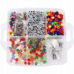 ZESTAW DO ROBIENIA BIŻUTERII XXL KORALIKI NARZĘDZIA KUFEREK 2062EL PREZENT