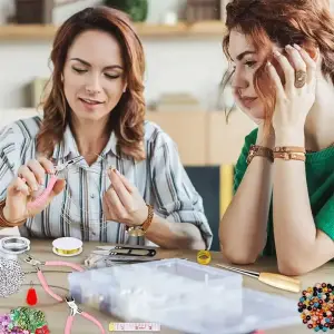 ZESTAW DO ROBIENIA BIŻUTERII XXL KORALIKI NARZĘDZIA KUFEREK 2062EL PREZENT