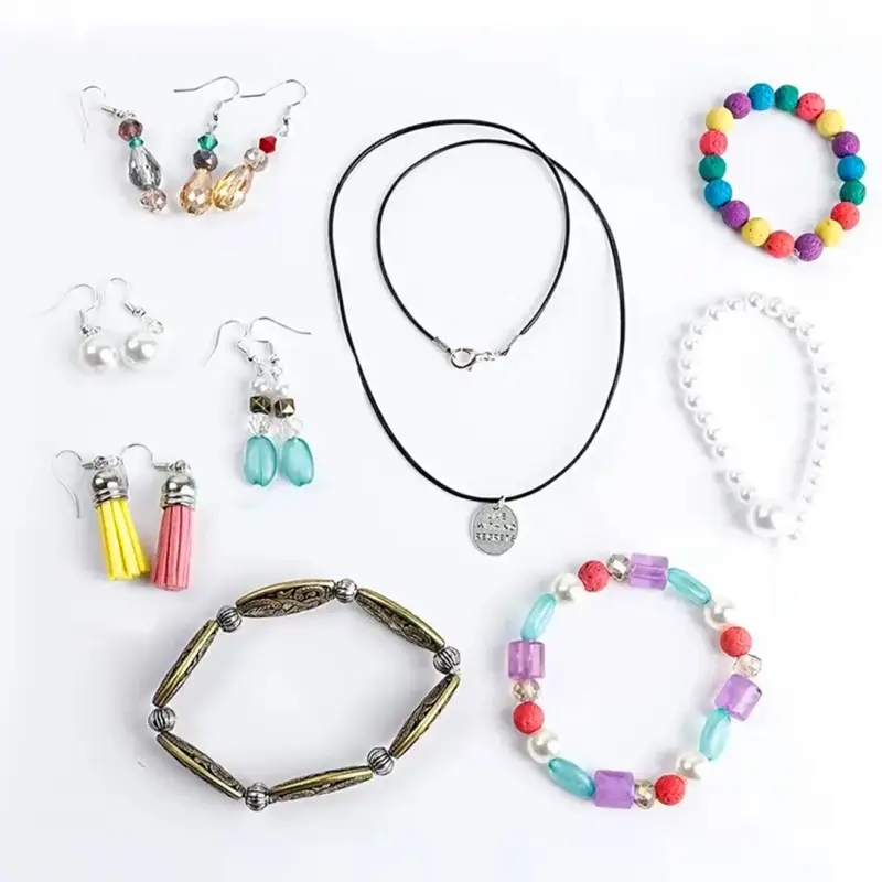 ZESTAW DO ROBIENIA BIŻUTERII XXL KORALIKI NARZĘDZIA KUFEREK 2062EL PREZENT