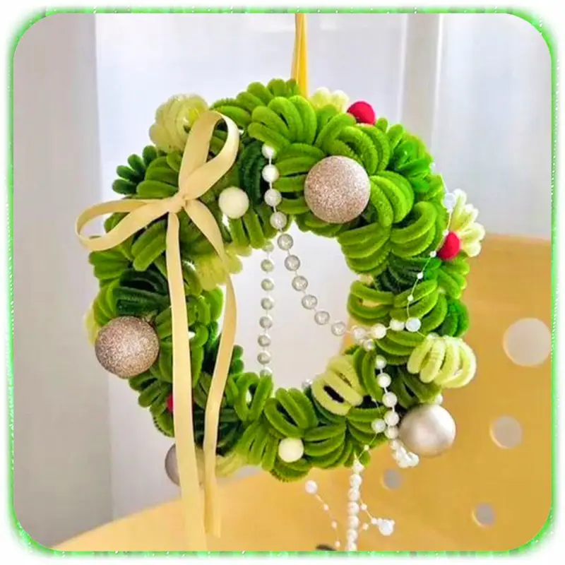 DRUTY DRUCIKI JEDNOKOLOROWE JASNOZIELONE OZDOBNE PLUSZOWE 30 CM 100 SZT