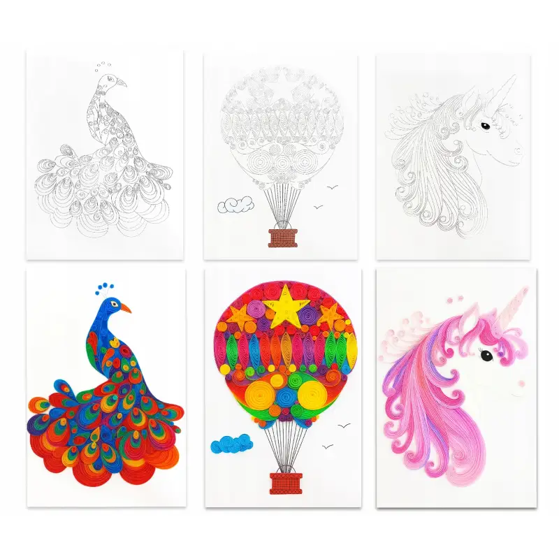 ZESTAW STARTOWY DO QUILLINGU PASKI IGŁA SZABLONY PODSTAWOWE NARZĘDZIA DIY