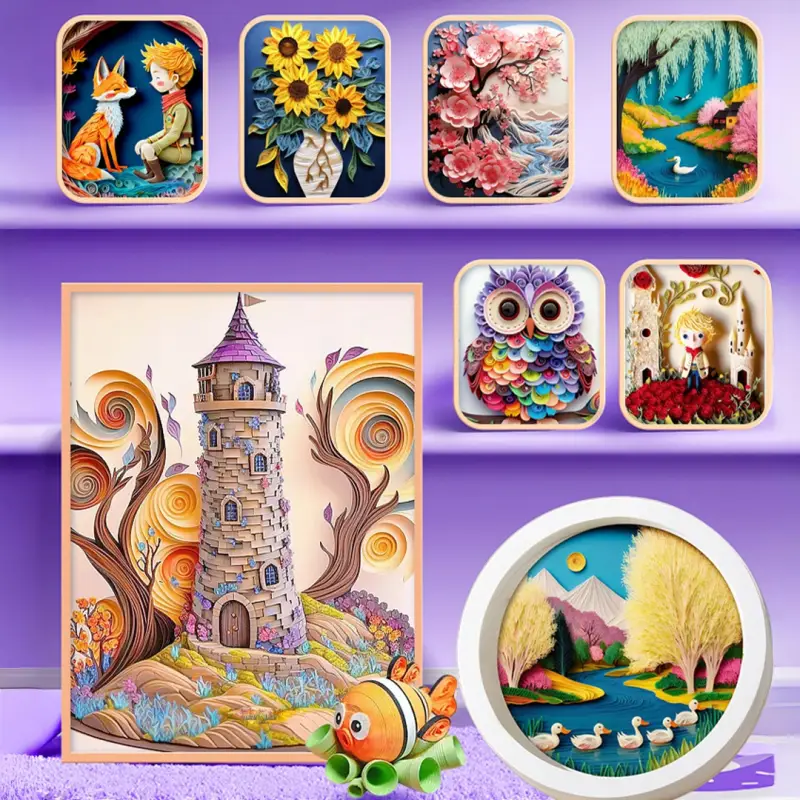 ZESTAW STARTOWY DO QUILLINGU PASKI IGŁA SZABLONY PODSTAWOWE NARZĘDZIA DIY