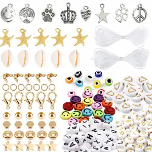 ZESTAW DO ROBIENIA BRANSOLETEK DLA DZIECI 12600 KORALIKI DIY XL +ZAWIESZKI