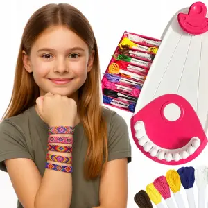 KROSNO MULINA ZAWIESZKI ZESTAW DO ROBIENIA BRANSOLETEK DIY 20 NICI PREZENT
