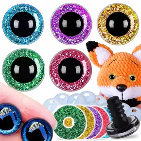 OCZKA DO MASKOTEK KOLOROWE OCZY ZABAWEK BEZPIECZNE ETUI ZESTAW 100 SZT