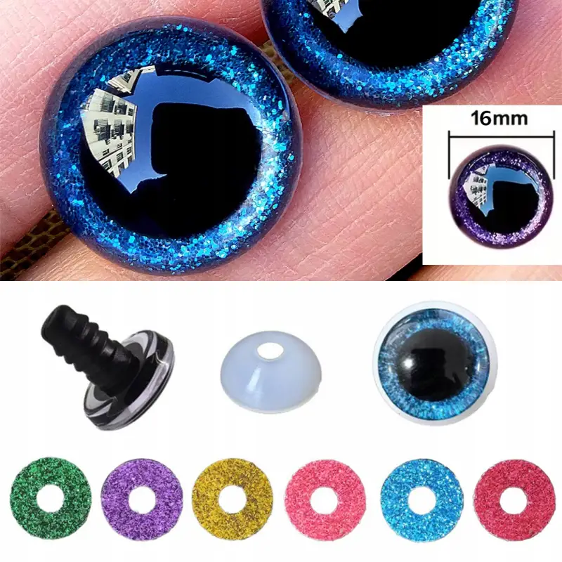 OCZKA DO MASKOTEK KOLOROWE OCZY ZABAWEK BEZPIECZNE ETUI ZESTAW 60 SZT