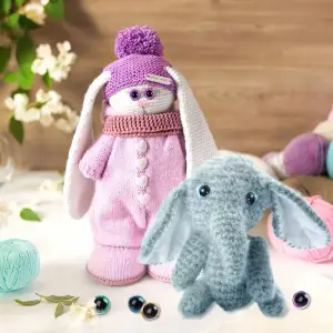 OCZKA DO MASKOTEK KOLOROWE OCZY ZABAWEK BEZPIECZNE ETUI ZESTAW 60 SZT