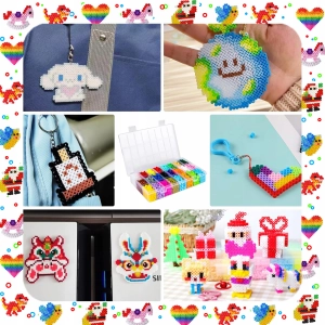 MEGA ZESTAW XXL 6300EL KORALIKI DO PRASOWANIA PRASOWANKA SZABLONY + ETUI