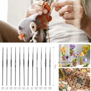 WŁÓCZKA SZYDEŁKA 0,6-6mm 58 EL AKCESORIA + ETUI ZESTAW DO SZYDEŁKOWANIA XXL