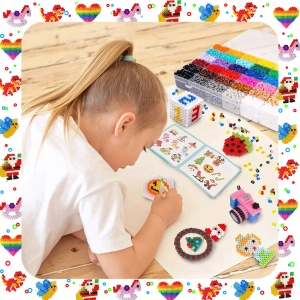 MEGA ZESTAW XXL 6300EL KORALIKI DO PRASOWANIA PRASOWANKA SZABLONY + ETUI