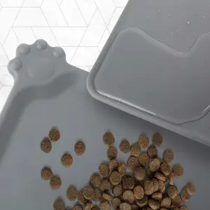 MATA PODKŁADKA POD MISKĘ SILIKONOWA DLA PSA KOTA ANTYPOŚLIZGOWA WODOODPORNA