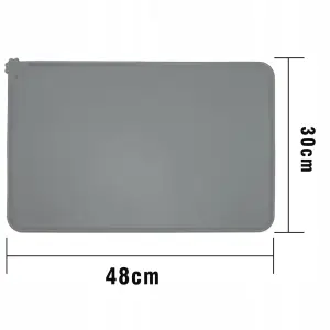 MATA PODKŁADKA POD MISKĘ SILIKONOWA DLA PSA KOTA ANTYPOŚLIZGOWA WODOODPORNA