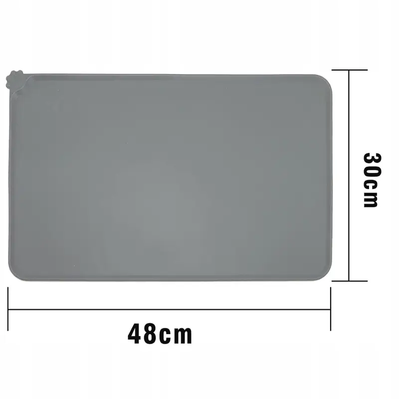 MATA PODKŁADKA POD MISKĘ SILIKONOWA DLA PSA KOTA ANTYPOŚLIZGOWA WODOODPORNA