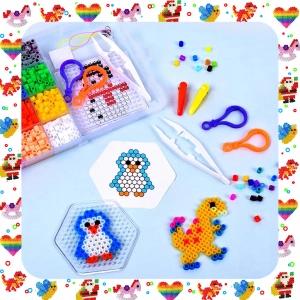 MEGA ZESTAW XXL 6300EL KORALIKI DO PRASOWANIA PRASOWANKA SZABLONY + ETUI