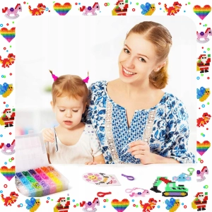 MEGA ZESTAW XXL 6300EL KORALIKI DO PRASOWANIA PRASOWANKA SZABLONY + ETUI