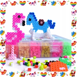 MEGA ZESTAW XXL 6300EL KORALIKI DO PRASOWANIA PRASOWANKA SZABLONY + ETUI