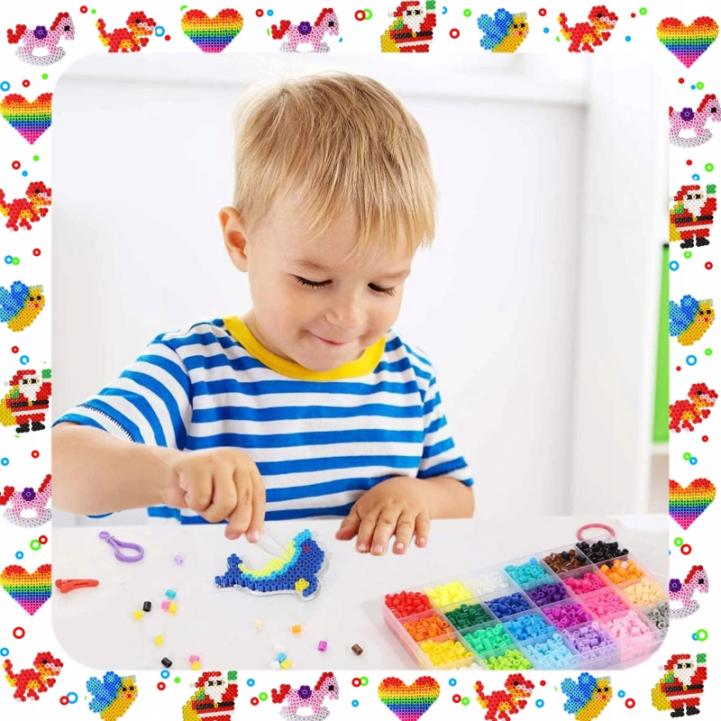 MEGA ZESTAW XXL 6300EL KORALIKI DO PRASOWANIA PRASOWANKA SZABLONY + ETUI