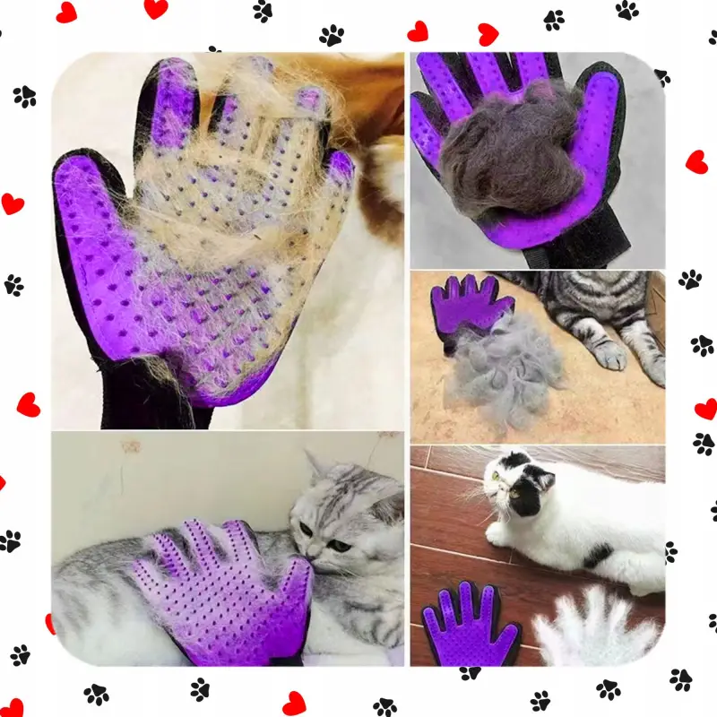 ZESTAW DO PIELĘGNACJI SIERŚCI PSA KOTA CĄŻKI GRZEBIEŃ RĘKAWICA TRYMER 7 ELE