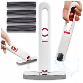 MOP MINI DO MYCIA OKIEN PŁASKI Przenośny z Wyciskaczem SKŁADANY +4 gąbki