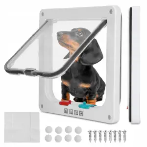 DRZWICZKI WAHADŁOWE DLA KOTA PSA DWUSTRONNE KLAPĄ 4SPOSOBY 4WAY XL SZABLON