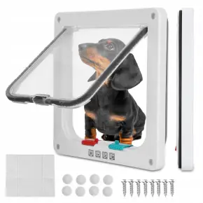 DRZWICZKI WAHADŁOWE DLA KOTA PSA DWUSTRONNE KLAPĄ 4SPOSOBY 4WAY XL SZABLON