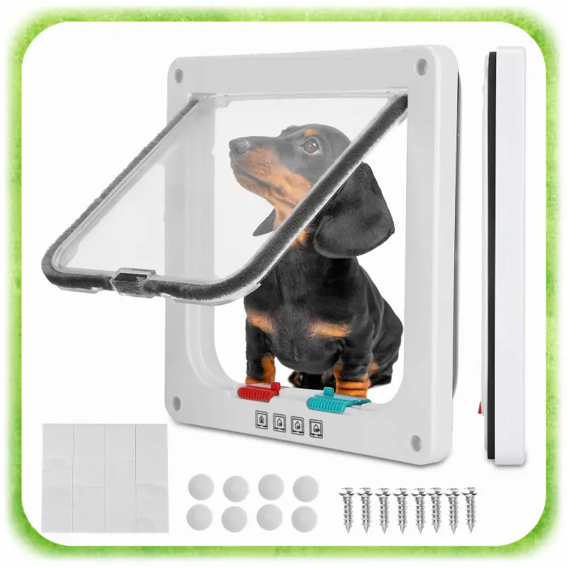 DRZWICZKI WAHADŁOWE DLA KOTA PSA DWUSTRONNE KLAPĄ 4SPOSOBY 4WAY XL SZABLON