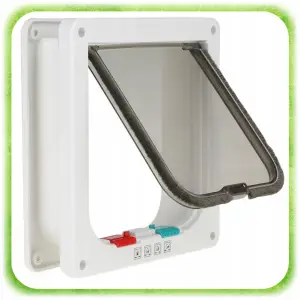 DRZWICZKI WAHADŁOWE DLA KOTA PSA DWUSTRONNE KLAPĄ 4SPOSOBY 4WAY XL SZABLON