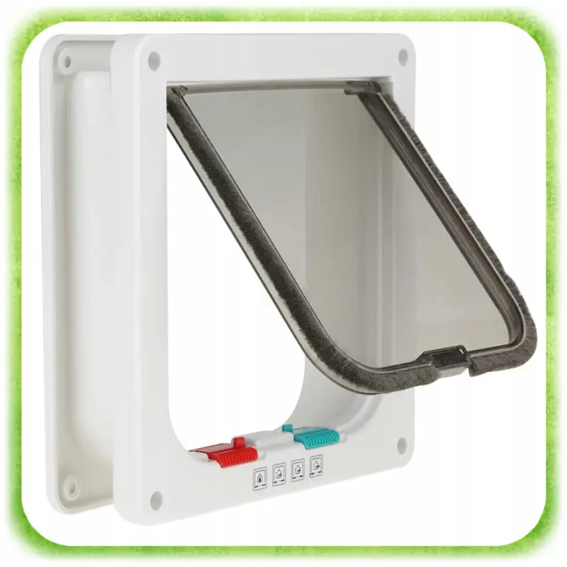 DRZWICZKI WAHADŁOWE DLA KOTA PSA DWUSTRONNE KLAPĄ 4SPOSOBY 4WAY XL SZABLON