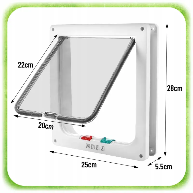 DRZWICZKI WAHADŁOWE DLA KOTA PSA DWUSTRONNE KLAPĄ 4SPOSOBY 4WAY XL SZABLON