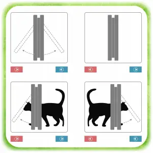 DRZWICZKI WAHADŁOWE DLA KOTA PSA DWUSTRONNE KLAPĄ 4SPOSOBY 4WAY XL SZABLON