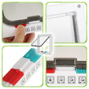 DRZWICZKI WAHADŁOWE DLA KOTA PSA DWUSTRONNE KLAPĄ 4SPOSOBY 4WAY XL SZABLON