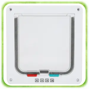 DRZWICZKI WAHADŁOWE DLA KOTA PSA DWUSTRONNE KLAPĄ 4SPOSOBY 4WAY XL SZABLON