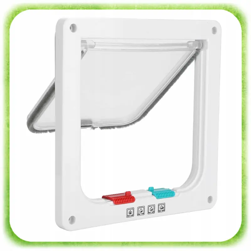 DRZWICZKI WAHADŁOWE DLA KOTA PSA DWUSTRONNE KLAPĄ 4SPOSOBY 4WAY XL SZABLON