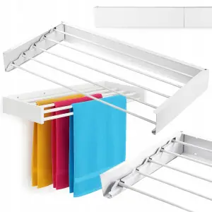 SUSZARKA ŚCIENNA NA PRANIE WISZĄCA SKŁADANA METALOWA 80CM ROZKŁADANA MOCNA