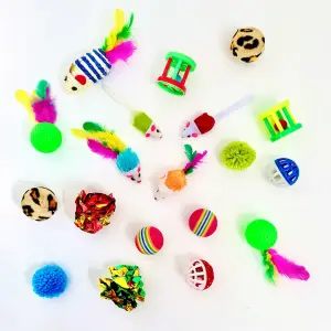 ZABAWKI DLA KOTA 21 EL ZESTAW ZABAWEK XXL TUNEL DOMEK 80CM PIŁKI WĘDKA MYSZ