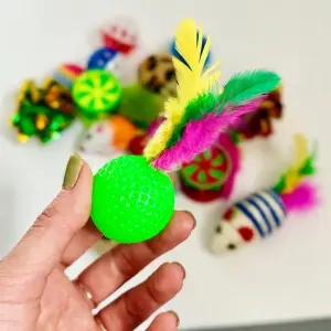 ZABAWKI DLA KOTA 21 EL ZESTAW ZABAWEK XXL TUNEL DOMEK 80CM PIŁKI WĘDKA MYSZ