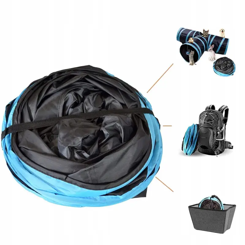 ZABAWKI DLA KOTA 21 EL ZESTAW ZABAWEK XXL TUNEL DOMEK 80CM PIŁKI WĘDKA MYSZ